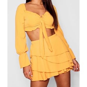 Boohoo Mustard Co-Ord Set